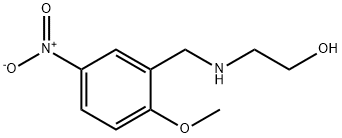2-[[(2-Methoxy-5-nitrophenyl)methyl]amino]ethanol Struktur
