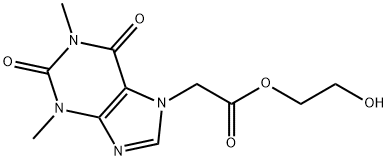 2-hydroxyethyl 1,2,3,6-tetrahydro-1,3-dimethyl-2,6-dioxo-7H-purine-7-acetate Structure