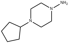 4-シクロペンチル-1-ピペラジンアミン 化学構造式