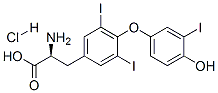 O-(4-hydroxy-3-iodophenyl)-3,5-diiodo-L-tyrosine hydrochloride 结构式