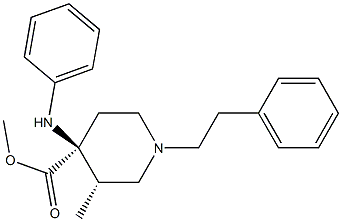methyl cis-(+)-3-methyl-1-phenethyl-4-(phenylamino)piperidine-4-carboxylate Structure