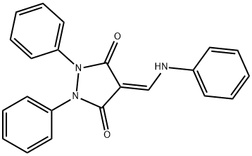 4-(Anilinomethylene)-1,2-diphenylpyrazolidine-3,5-dione 结构式