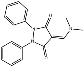 4-[(Dimethylamino)methylene]-1,2-diphenyl-3,5-pyrazolidinedione 结构式
