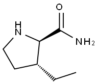 2-Pyrrolidinecarboxamide,3-ethyl-,trans-(9CI) Structure