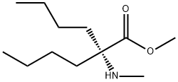 2-Butyl-2-methylaminohexanoic acid methyl ester 结构式