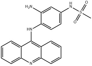 N-[4-(9-アクリジニルアミノ)-3-アミノフェニル]メタンスルホンアミド 化学構造式