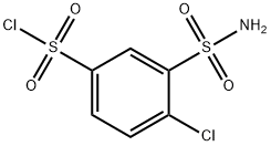 2-CHLORO-5-CHLOROSULPHONYL BENZENESULFONAMIDE Struktur