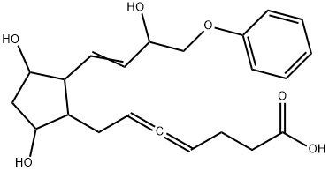 9 alpha,11 alpha,15 alpha-trihydroxy-16-phenoxy-17,18,19,20-tetranorprosta-4,5,13-trienoic acid 结构式