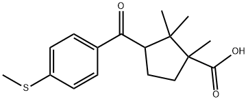 3-thioanisoyl-1,2,2-trimethylcyclopentane-1-carboxylic acid Structure