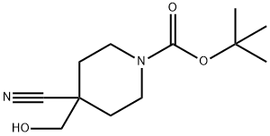 4-氰基-4-(羟甲基)-1-哌啶甲酸叔丁酯, 614730-96-0, 结构式