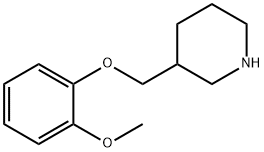 3-((2-甲氧基苯氧基)甲基)哌啶 结构式