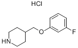4-((3-氟苯氧基)甲基)哌啶盐酸盐 结构式