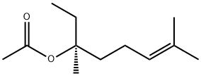 （S）-3，7-ジメチルオクタ-6-エン-3-イル＝アセタート 化学構造式