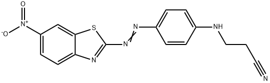 3-[[4-[(6-nitrobenzothiazol-2-yl)azo]phenyl]amino]propiononitrile Structure