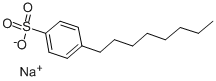 4-n-オクチルベンゼンスルホン酸ナトリウム 化学構造式