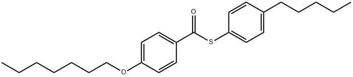 S-(4-ペンチルフェニル)=4-(ヘプチルオキシ)ベンゼンカルボチオアート 化学構造式