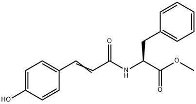 4-HYDROXYCINNAMIC ACID (L-PHENYLALANINE METHYL ESTER) AMIDE Structure