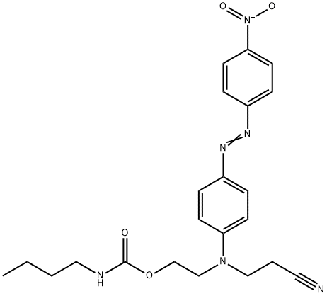 2-[(2-cyanoethyl)[4-[(4-nitrophenyl)azo]phenyl]amino]ethyl butylcarbamate Structure