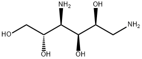 1,4-ジアミノ-1,4-ジデオキシ-D-グルシトール 化学構造式