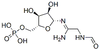 2-(ホルミルアミノ)-N-(5-O-ホスホノ-β-D-リボフラノシル)アセトアミジン 化学構造式