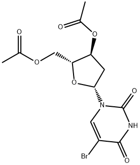 3',5'-ジ-O-アセチル-5-ブロモ-2'-デオキシ-D-ウリジン 化学構造式