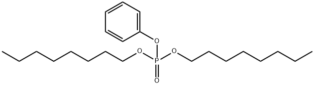 りん酸ジオクチル=フェニル 化学構造式