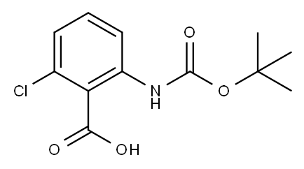 BOC-2-氨基-6-氯苯甲酸, 616224-61-4, 结构式