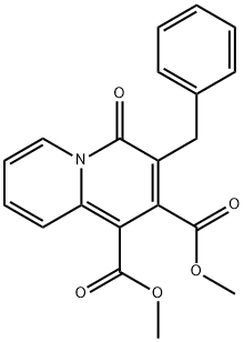 4-Oxo-3-phenylmethyl-4H-quinolizine-1,2-dicarboxylic acid dimethyl ester Structure