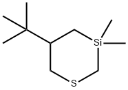 5-tert-ブチル-3,3-ジメチル-1-チア-3-シラシクロヘキサン 化学構造式