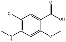 5-Chloro-2-methoxy-4-methylaminobenzoic Acid Struktur