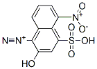 2-ヒドロキシ-5-ニトロ-4-スルホ-1-ナフタレンジアゾニウム 化学構造式