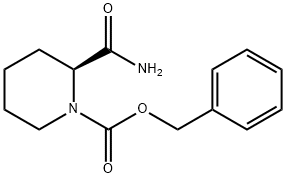 (S)‐1‐CBZ‐2‐ピペリジンカルボキシアミド 化学構造式
