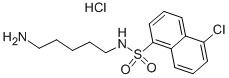 N-(5-アミノペンチル)-5-クロロ-1-ナフタレンスルホンアミド塩酸塩 化学構造式