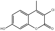 3-氯-7-羟基-4-甲基香豆素 结构式