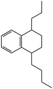 1-ブチル-4-プロピル-1,2,3,4-テトラヒドロナフタレン 化学構造式