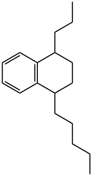 1-ペンチル-4-プロピル-1,2,3,4-テトラヒドロナフタレン 化学構造式
