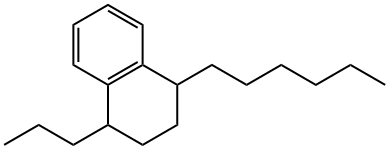 1-ヘキシル-4-プロピル-1,2,3,4-テトラヒドロナフタレン 化学構造式