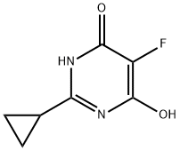 2-环丙基-5-氟嘧啶-4,6-二醇 结构式