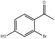 1-(2-ブロモ-4-ヒドロキシフェニル)エタノン 化学構造式