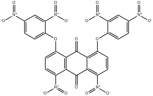 1,8-ジニトロ-4,5-ビス(2,4-ジニトロフェノキシ)アントラキノン 化学構造式