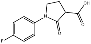 1-(4-FLUOROPHENYL)-2-OXOPYRROLIDINE-3-CARBOXYLIC ACID 结构式
