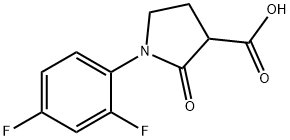1-(2,4-DIFLUOROPHENYL)-2-OXOPYRROLIDINE-3-CARBOXYLIC ACID 结构式