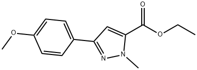 3-(4-甲氧苯基)-1-甲基-1H-吡唑-5-羧酸乙酯 结构式