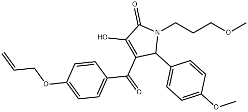 4-[4-(allyloxy)benzoyl]-3-hydroxy-5-(4-methoxyphenyl)-1-(3-methoxypropyl)-1,5-dihydro-2H-pyrrol-2-one 结构式