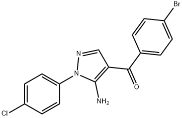 (5-AMINO-1-(4-CHLOROPHENYL)-1H-PYRAZOL-4-YL)(4-BROMOPHENYL)METHANONE 结构式