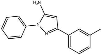 3-(3-甲基苯基)-1-苯基-1H-吡唑-5-胺, 618092-64-1, 结构式