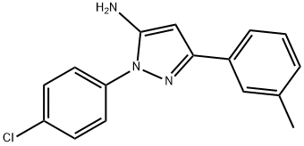 1-(4-CHLOROPHENYL)-3-M-TOLYL-1H-PYRAZOL-5-AMINE 结构式