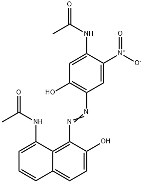 N-[4-[[8-(acetylamino)-2-hydroxy-1-naphthyl]azo]-5-hydroxy-2-nitrophenyl]acetamide 结构式