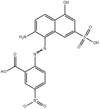 2-[(2-amino-5-hydroxy-7-sulpho-1-naphthyl)azo]-5-nitrobenzoic acid 结构式