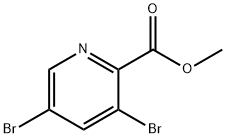 2-Pyridinecarboxylic acid, 3,5-dibroMo-, Methyl ester Structure